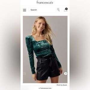 Black Faux Leather Shorts